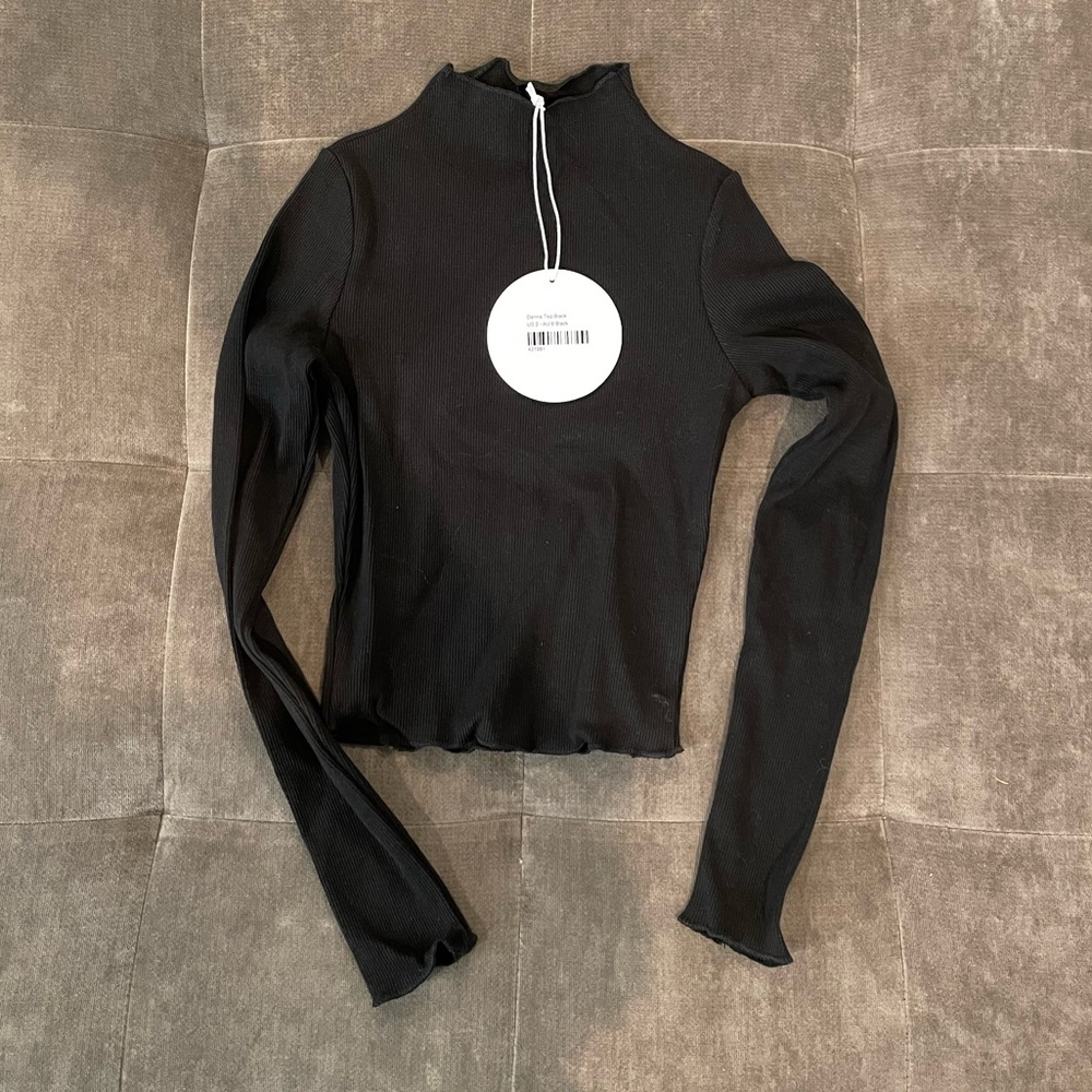 Princess Polly black crop turtle neck